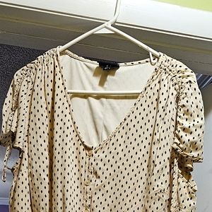 Black and off white polka dot dress